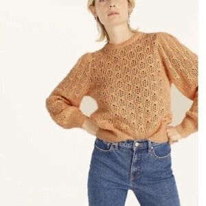 JCrew Balloon Sleeve Cable Knit Sweater